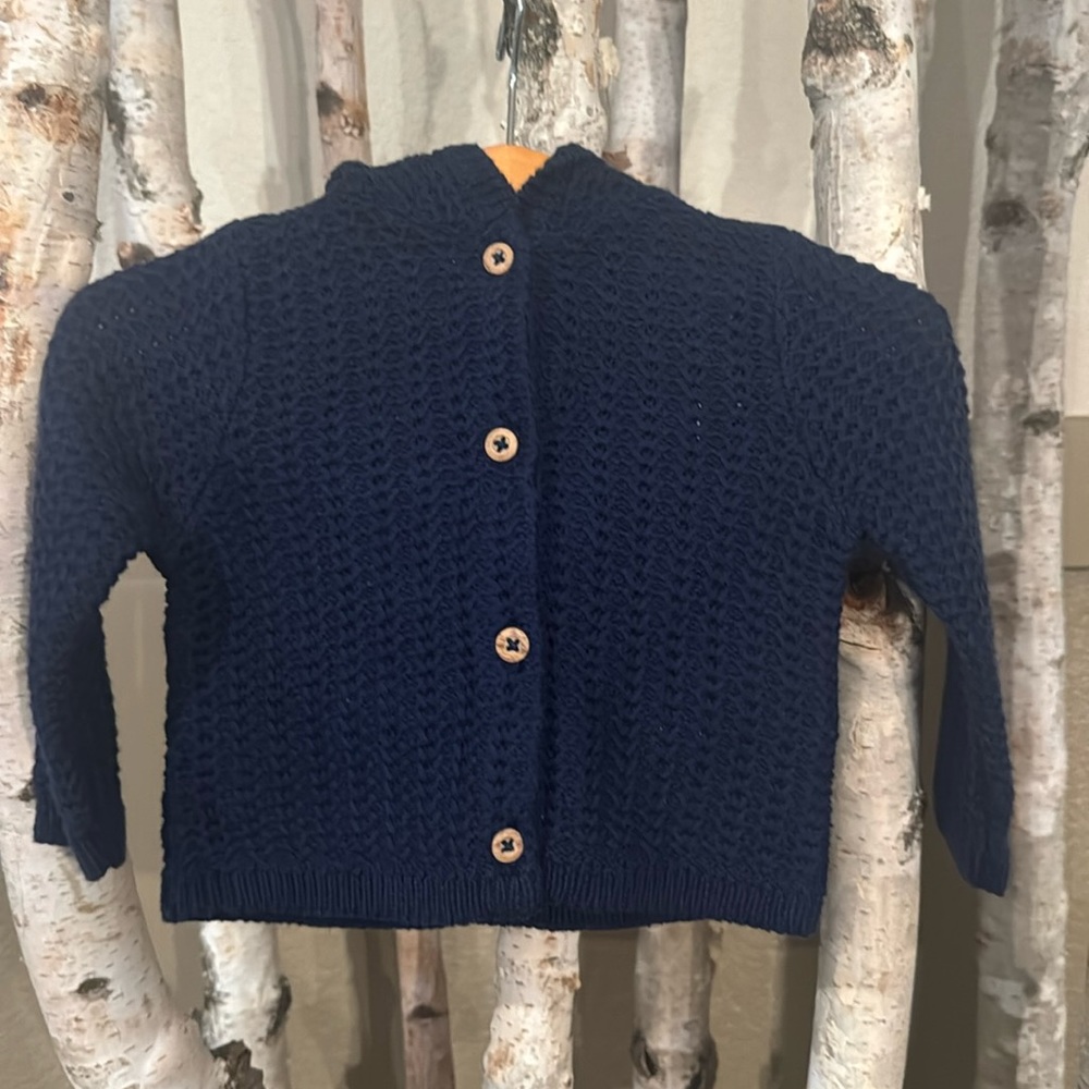 Tommy Bahama navy blue sweater. Size 3-6 months.